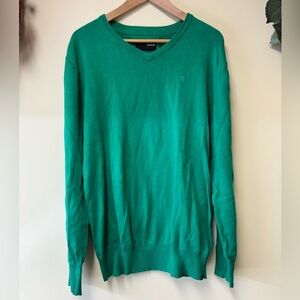 Green HURLEY V Neck Men’s Cotton Sweater Size XL